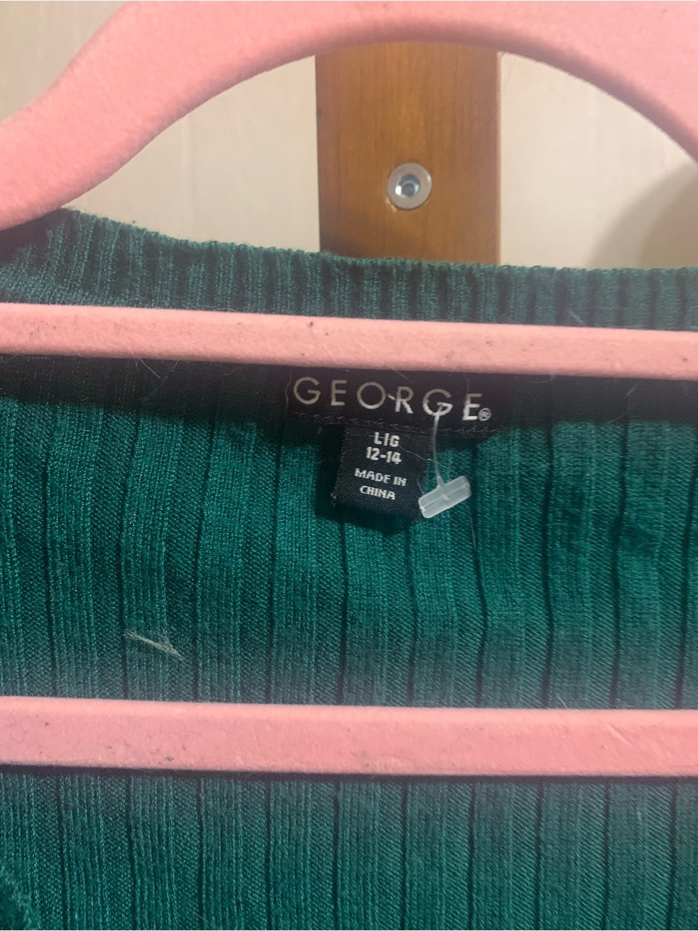 George Forest Green Ribbed Knit Top - Picture 2 of 2